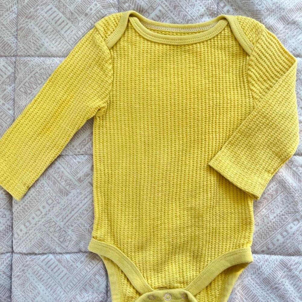 Waffle Knit Cotton Onesie